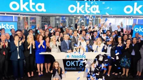 Okta celebrates going public on the Nasdaq Stock Market