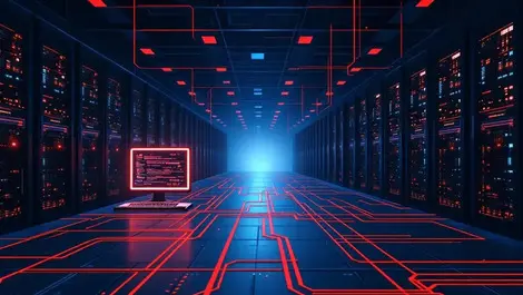 Moody datacenter lateral movement cyberattack red glowing node