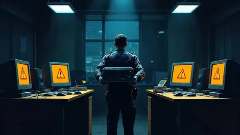 Dimly lit uk us government office sneakernet data transfer cyber threats